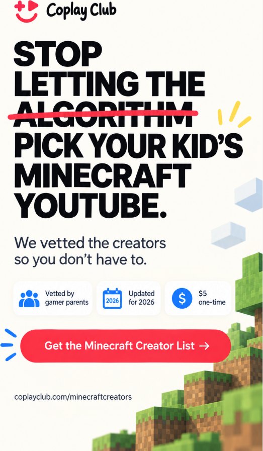 Coplay ad: Stop letting the algorithm pick your kid’s Minecraft YouTube